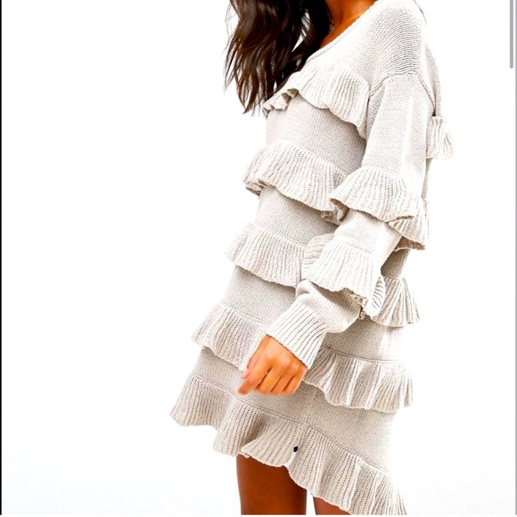 One Teaspoon Ruffle Sweater Dress - Picture 1 of 4
